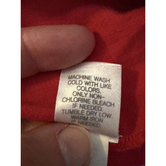 J Jill Linen Dress Womens Size Large Petite Red Coral Lagenlook Relaxed Casual - Picture 6 of 9